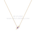 Arrow shaped purple gem necklace